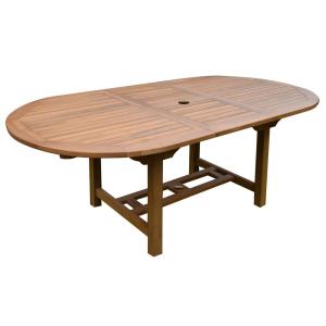 Table de jardin en teck 160/210x100x75cm