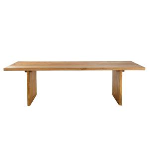 Table de jardin en teck massif effet tronc 12 personnes L260