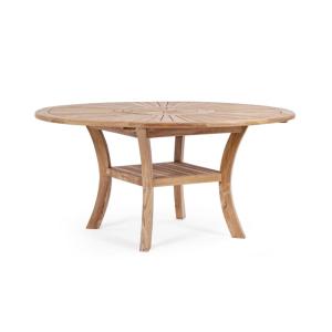 Table de jardin en teck plateau tournant D155