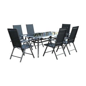 Table de jardin et 6 chaises en aluminium
