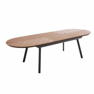 Table de jardin extensible 220/280 cm effet bois