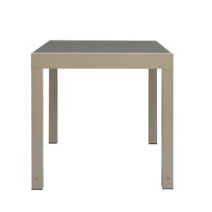 Table de jardin extensible 80x80/160 en alu beige plateau v…