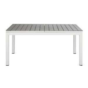 Table de jardin extensible en aluminium imitation bois gris…
