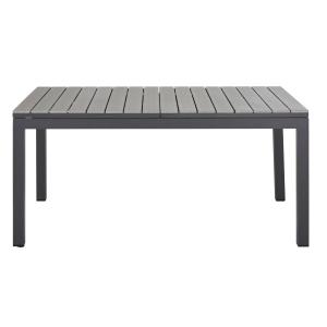 Table de jardin extensible en aluminium imitation bois gris…