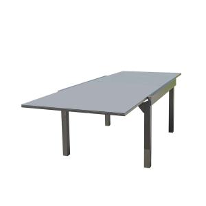 Table de jardin extensible en aluminium noir 8/12 places