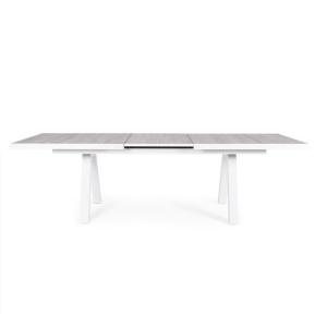 Table de jardin extensible en céramique gris
