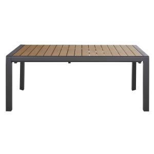 Table de jardin extensible en composite imitation bois et a…