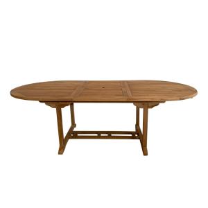 Table de jardin extensible en teak, ovale