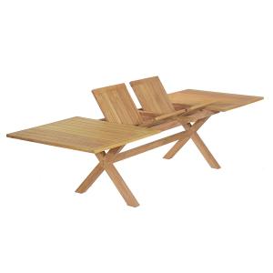 Table de jardin extensible en teck 12 personnes L200/300