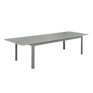 Table de jardin kaki extensible aluminium, 10 places