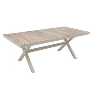 Table de jardin L201 cm aluminium et céramique 8 personnes…