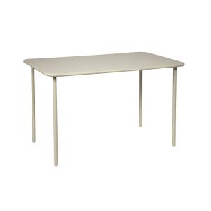 Table de jardin métal 4 places, beige