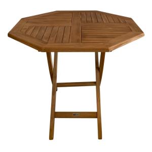 Table de jardin octogonale pliante, teak, 100 cm