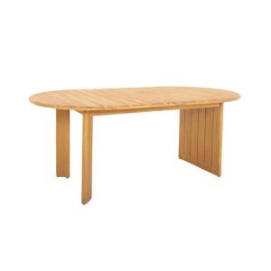 Table de jardin ovale bois d'acacia 6 places naturel