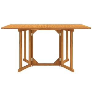 Table de jardin papillon pliante bois massif teck beige 150…