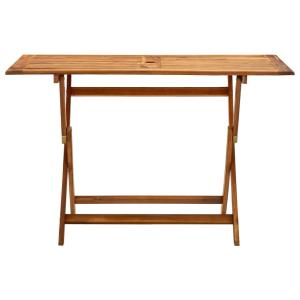 Table de jardin pliable bois d'acacia massif beige 120x70x7…
