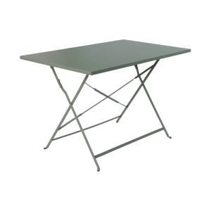 Table de jardin pliable métal, kaki