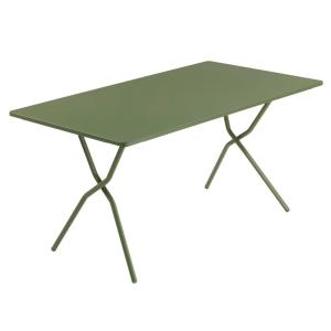 Table de jardin pliante 140x80x72cm en acier vert L80xl140x…