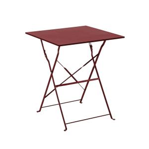 Table de jardin pliante bistrot en acier 60 cm pourpre