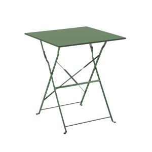 Table de jardin pliante bistrot en acier 60 cm vert cactus