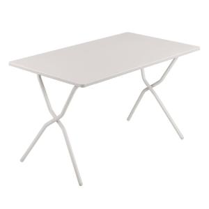 Table de jardin pliante en acier beige L70xl120xH72
