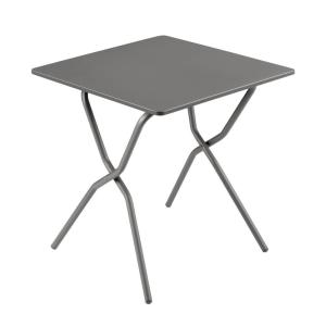 Table de jardin pliante en acier gris L70xl64xH72