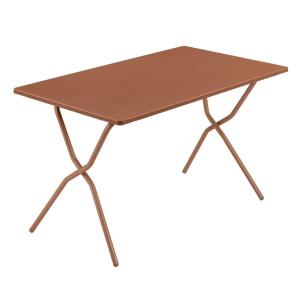 Table de jardin pliante en acier orange L70xl120xH72