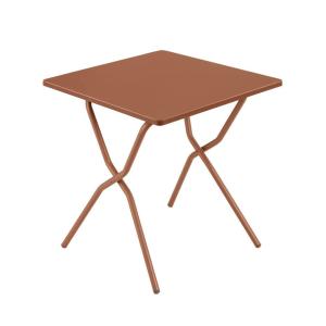 Table de jardin pliante en acier orange L70xl64xH72