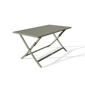 Table de jardin pliante en aluminium vert