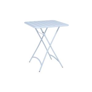 Table de jardin pliante en metal bleu pastel 2 personnes