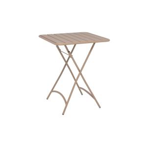 Table de jardin pliante en metal taupe 2 personnes