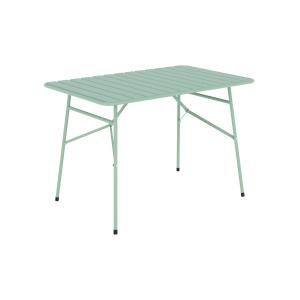 Table de jardin pliante en métal vert clair 4 personnes