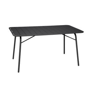 Table de jardin pliante métal 6 places, anthracite