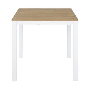 Table de jardin professionnelle en teck et métal blanc L75