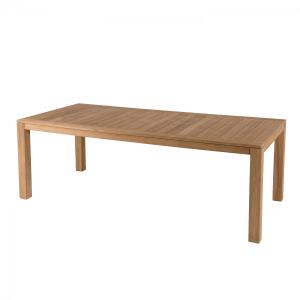 Table de jardin rect. en teck 6/8 personnes - 220 x 100 cm