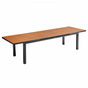 Table de jardin rectangulaire extensible bois