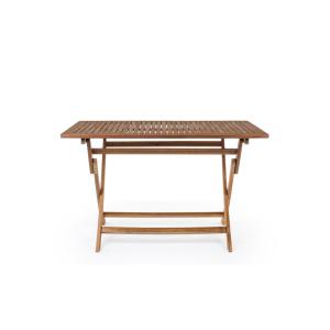 Table de jardin rectangulaire pliable en acacia L120