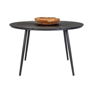Table de jardin ronde 120x120x74 cm en composite noir et al…