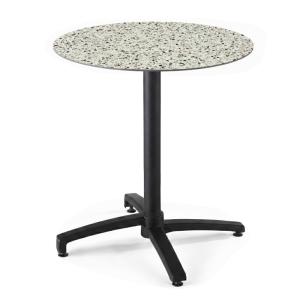 Table de jardin ronde 60 cm inclinable aluminium et HPL ter…