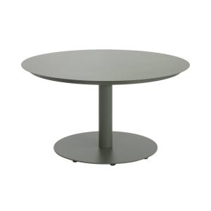 Table de jardin ronde aluminium 6 places kaki