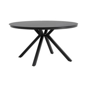 Table de jardin ronde aluminium et verre 6 places anthracite