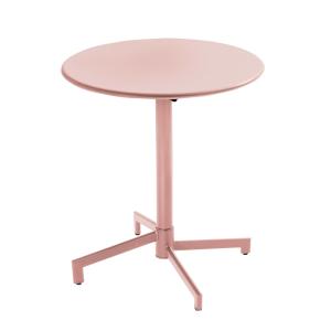 Table de jardin ronde bistrot avec plateau rabattable rose…