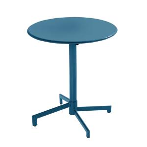 Table de jardin ronde bistrot plateau rabattable 70 cm bleu…