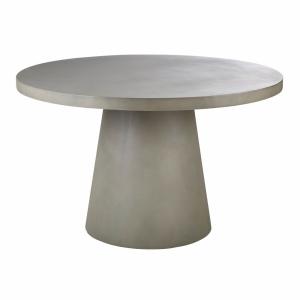 Table de jardin ronde en béton 5/6 personnes D120