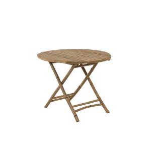 Table de jardin ronde pliable en bambou D90