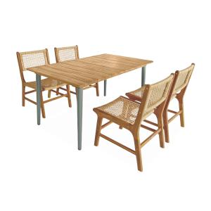 Table de jardin savane, 150cm   4 chaises