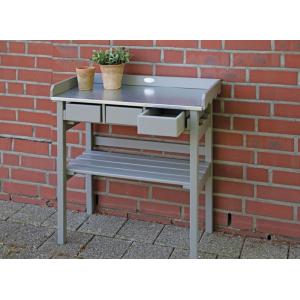 Table de jardinage surélevée grise