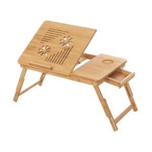 Table de lit pliable en bambou inclinable - L55 cm