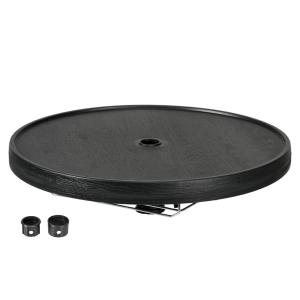 Table de parasol plateau ronde 60cm hdpe noir