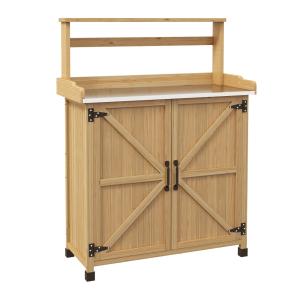 Table de rempotage plateau galvanisé bois sapin pré-huilé j…
